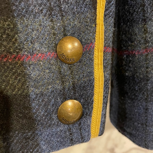 Joules Ladies Wool Plaid Fieldcoat - Picture 4 of 15